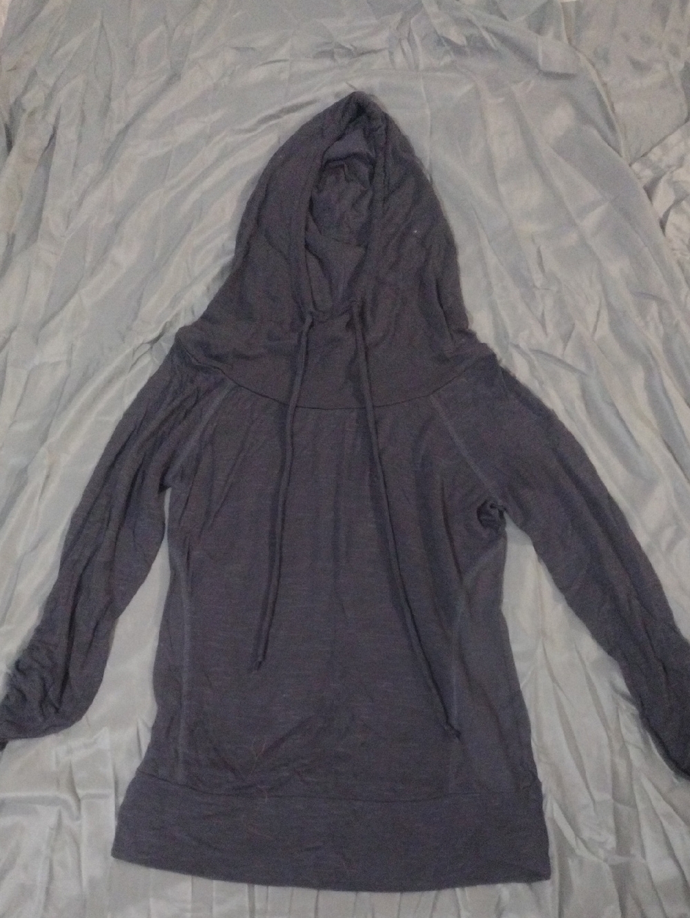 Women's Dark Gray Hooded Pullover Sweatshirt